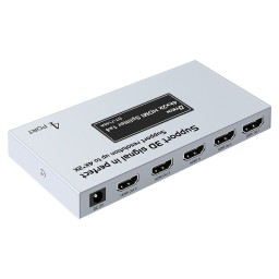 مقسم Dtech HDMI ذو 4 منافذ  4K*2K Dtech Splitter HDMI 4Port  4K*2K
