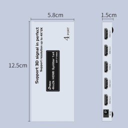 مقسم Dtech HDMI ذو 4 منافذ  4K*2K Dtech Splitter HDMI 4Port  4K*2K