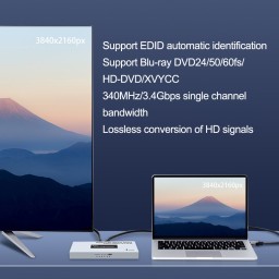 مقسم Dtech HDMI ذو 4 منافذ  4K*2K Dtech Splitter HDMI 4Port  4K*2K