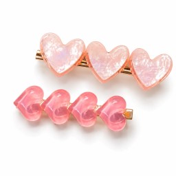 سيت قلوب قراصات شعر Heart Hair Clip