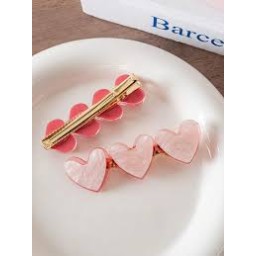 سيت قلوب قراصات شعر Heart Hair Clip