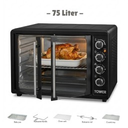 فرن تاور تصميم بريطاني 75 لتر 2200 واط oven