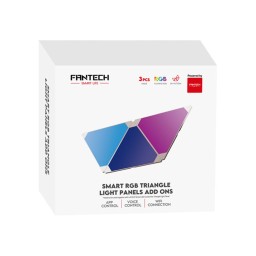 إضافة ألواح الإضاءة الذكية المثلثة RGB من فانتيك – 3 قطع Fantech Smart RGB Triangle Light Panels Add-ons (3PCS)