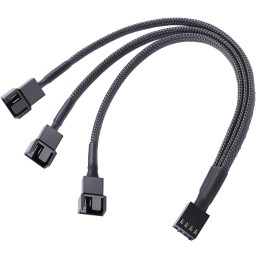 كابل موزّع مراوح Cooler Master PWM من منفذ واحد إلى 3 منافذ – 230 ملم Cooler Master 1-to-3 PWM Fan Splitter Cable – 230mm  Model: R4-ACCY-FS3P-R1