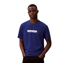 تيشرت رجالي مطبوع بشعار كالفن كلاين قصير الأكمام Calvin Klein Short Sleeve Graphic T-Shirt