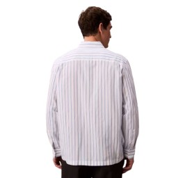قميص مخطط بقصة مريحة وأزرار Stripe Relaxed Button-Down Shirt