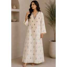 مخور حرير اماراتي (قماش غير مخيط) Emirati Silk Mkhawar (Unstitched Fabric)