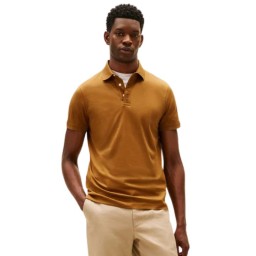 بولو تيشرت رجالي بقصة منتظمة Men's Hidden Placket Regular Fit Polo Shirt