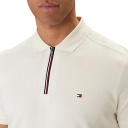 بولو تيشرت رجالي بسحاب وياقة وسادة ناعمة Men's Liquid Cotton RWB Zip Regular Polo Shirt