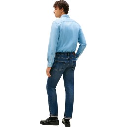 بنطال جينز رجالي أزرق بقصّة مستقيمة (Denton) Men's Denton Straight Fit Blue Jeans