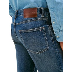 بنطال جينز رجالي أزرق بقصّة مستقيمة (Denton) Men's Denton Straight Fit Blue Jeans
