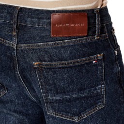 نطال جينز رجالي كحلي مرن بقصّة منتظمة (Chris) Men's Chris Regular Fit Stretch Navy/Dark Blue Jeans