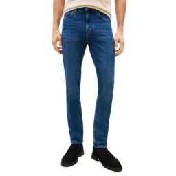 بنطال جينز رجالي أزرق بقصّة مستقيمة (Denton) Men's Denton Straight Fit Blue Jeans