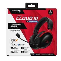 سماعة ألعاب HyperX Cloud III S اللاسلكية مع Bluetooth – أسود HyperX Cloud III S Wireless Gaming Headset + Bluetooth – Black