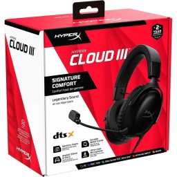 سماعة ألعاب HyperX Cloud III السلكية USB بصوت محيطي DTS – أسود HyperX Cloud III Wired Gaming Headset USB – Black