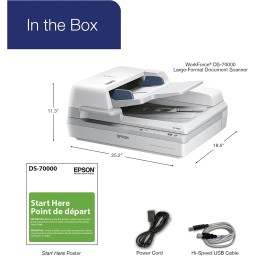 سكنر ماسح المستندات إبسون DS-70000 الاحترافي A3 مسطح مع وحدة تغذية تلقائية Epson WorkForce DS-70000 A3 Flatbed Document Scanner (OE)