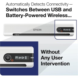 سكنر ماسح المستندات إبسون WorkForce DS-80W اللاسلكي المحمول Epson WorkForce DS-80W Wireless Portable Document Scanner