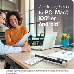 سكنر ماسح المستندات إبسون WorkForce DS-80W اللاسلكي المحمول Epson WorkForce DS-80W Wireless Portable Document Scanner