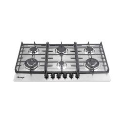 طباخ غازي بلت ان (90 سم) - ستانلس ستيل Built-In Gas Hob (90 cm) - Stainless Steel