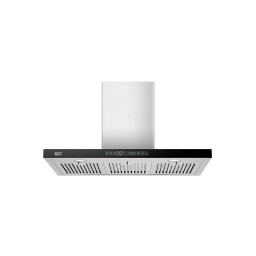 مرشحة هواء (90 سم) - سلفر & زجاج اسود - فلات Air Hood (90 cm) - Silver & Black Glass - Flat