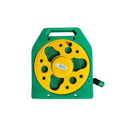 خرطوم مياه مسطح 20 متر مع بكرة ومسدس رش 7 أنماط – تصميم نحيف للتخزين الذكي 20M Flat Water Hose Set with Reel & 7-Pattern Spray Gun – Slim Space-Saving Design