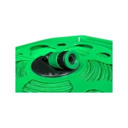 خرطوم مياه مسطح 20 متر مع بكرة ومسدس رش 7 أنماط – تصميم نحيف للتخزين الذكي 20M Flat Water Hose Set with Reel & 7-Pattern Spray Gun – Slim Space-Saving Design