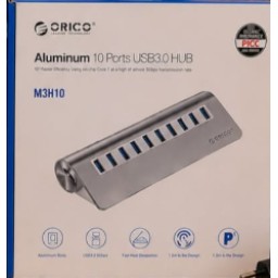 موزّع ORICO ألمنيوم USB 3.0 بـ 7 منافذ مع محول طاقة – M3H7-V1 ORICO M3H7-V1 Aluminum Alloy 7-Port USB 3.0 Hub with 30W Power Adapter