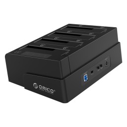 قاعدة ORICO رباعية للأقراص HDD/SSD مقاس 2.5 و3.5 بوصة مع الاستنساخ – 6648US3-C ORICO 6648US3-C 4-Bay 2.5"/3.5" SATA HDD/SSD Docking Station with Offline Clone