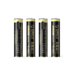 بطاريات ORICO Ener-G AAA ليثيوم قابلة لإعادة الشحن – عبوة 4 حبات ORICO Ener-G AAA 1.5V Rechargeable Lithium Batteries – 4 Pack