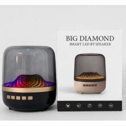 مكبر صوت «بيغ دايموند» الذكي LED اللاسلكي المزود بتقنية بلوتوث ومصباح RGB وصوت محيطي بزاوية 360 درجة منفذ USB من النوع C Big Diamond Smart LED Wireless Bluetooth Speaker with RGB Lamp 360-Degree Surround Sound USB Type-C Charging