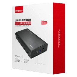 حافظة أقراص DM HD035 USB 3.0 لأقراص HDD/SSD مقاس 2.5 و3.5 بوصة DM HD035 2.5"/3.5" USB 3.0 HDD/SSD Enclosure