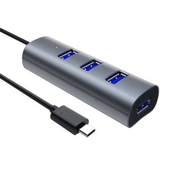 موزع DM CHB010 من Type-C إلى 4 منافذ USB 3.0موزع DM CHB010 من Type-C إلى 4 منافذ USB 3.0 DM CHB010 Type-C to 4-Port USB 3.0 Hub