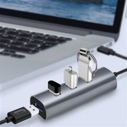 موزع DM CHB010 من Type-C إلى 4 منافذ USB 3.0موزع DM CHB010 من Type-C إلى 4 منافذ USB 3.0 DM CHB010 Type-C to 4-Port USB 3.0 Hub
