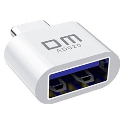 محول DM AD020 من USB 3.0 إلى Type-C – أبيض DM AD020 USB 3.0 to Type-C Adapter – White