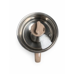 قدر طهي كهربائي متعدد الاستخدامات مع تحكم بدرجة الحرارة ورف تبخير وغطاء زجاجي Multifunctional Electric Cooking Pot with Temperature Control, Steaming Rack and Glass Lid