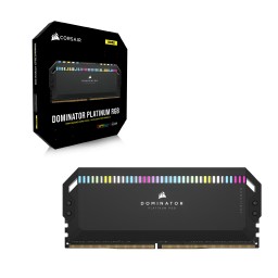 ذاكرة CORSAIR DOMINATOR PLATINUM RGB DDR5 سعة 32GB (2×16GB) بسرعة 6000MT/s – أسود CORSAIR DOMINATOR PLATINUM RGB 32GB (2x16GB) DDR5 6000MT/s CL36 Intel XMP Memory Kit – Black