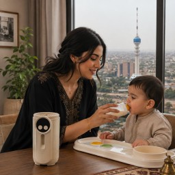 جهاز تسخين رضاعة الأطفال المحمول القابل للشحن بشاشة رقمية ودرجات حرارة متعددة Portable Rechargeable Baby Bottle Milk Warmer with Digital Display