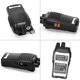 جهاز اتصال لاسلكي محمول ثنائي الاتجاه - HF/VHF، 16 قناة، بطارية ليثيوم أيون، DSP، VOX، CTCSS/DCS Portable Two-Way Radio HF/VHF Walkie Talkie, 16 Channels, Li-ion Battery, DSP, VOX, CTCSS/DCS