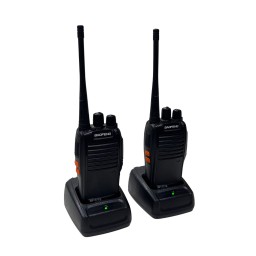 جهاز اتصال لاسلكي محمول ثنائي الاتجاه - HF/VHF، 16 قناة، بطارية ليثيوم أيون، DSP، VOX، CTCSS/DCS Portable Two-Way Radio HF/VHF Walkie Talkie, 16 Channels, Li-ion Battery, DSP, VOX, CTCSS/DCS