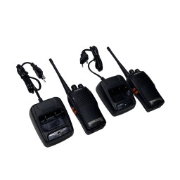 جهاز اتصال لاسلكي محمول ثنائي الاتجاه - HF/VHF، 16 قناة، بطارية ليثيوم أيون، DSP، VOX، CTCSS/DCS Portable Two-Way Radio HF/VHF Walkie Talkie, 16 Channels, Li-ion Battery, DSP, VOX, CTCSS/DCS