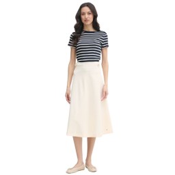 تنورة نسائية بخصر بليسه Women's Beige Skirt