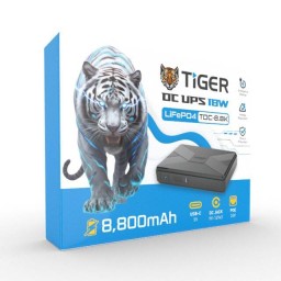 مزود طاقة احتياطي DC UPS تايجر TDC-8.8K بقدرة 18 واط وسعة 8800mAh – أسود Tiger TDC-8.8K DC UPS 18W 8800mAh – Black