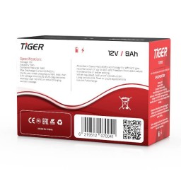 بطارية تايجر 12 فولت سعة 9 أمبير ساعة Tiger Battery 12V 9Ah