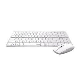 طقم لوحة مفاتيح وماوس لاسلكي رابو 9320M - أبيض Keyboard