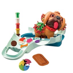 مجموعة الصلصال الترفيهية لتشكيل شعر الكلب / صندوق حمل حيوان أليف تفاعلي (DIY) DIY Color Mud Set / Multifunctional Pet Carrying Box Toy