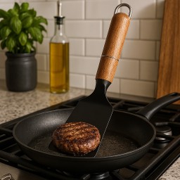 ملعقة بركر Wooden Handle Kitchen Spatula
