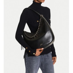 حقيبة كتف نسائية من الجلد الطبيعي بتصميم القمر Women's Moon Leather Hobo Bag