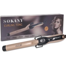 فير ومجعد الشعر الاحترافي بطلاء السيراميك وقطر 25mm بحرارة 750°F من سوكاني (SOKANY CL-666) SOKANY Professional Ceramic Curling Tong 25mm - 750°F (Model: CL-666)