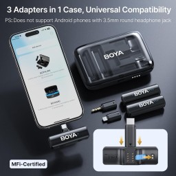 نظام ميكروفون لافاليير لاسلكي بويـا BOYALINK 2 BOYA BOYALINK 2 Wireless Lavalier Microphone