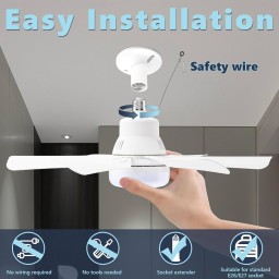 مروحة  سقف ذكية مدمجة مع اضائة للمطابخ الحارة  مع ريموت تحكم عن بعد Smart ceiling fan with built-in lighting for hot kitchens, with remote control